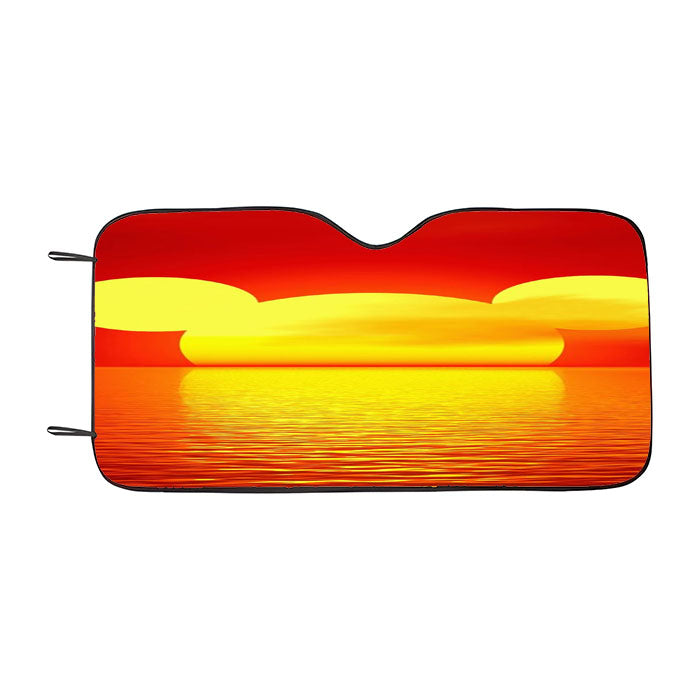 Mickey And Minnie Mouse Head Sunset Car Auto Sun Shade Windshield Cover