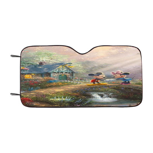 Mickey And Minnie Sweetheart Bridge Car Auto Sun Shade Windshield Cover