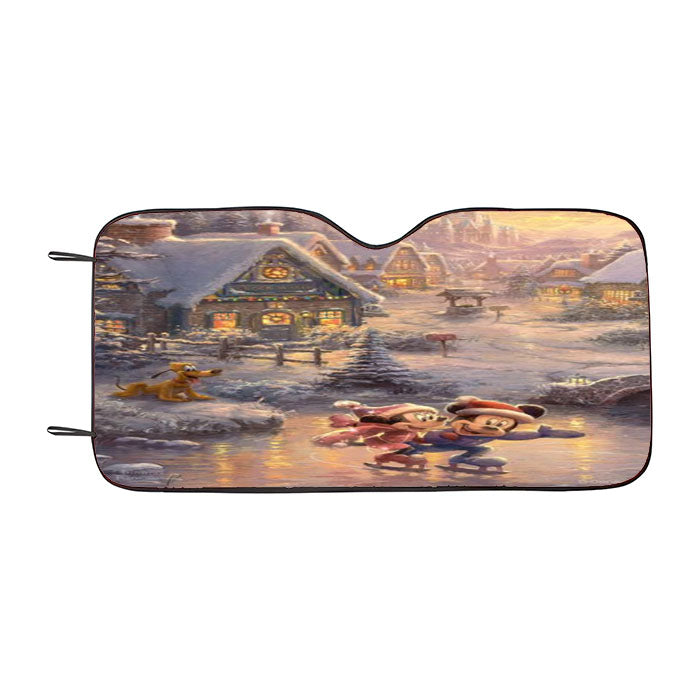 Mickey And Minnie Sweetheart Holiday Car Auto Sun Shade Windshield Cover
