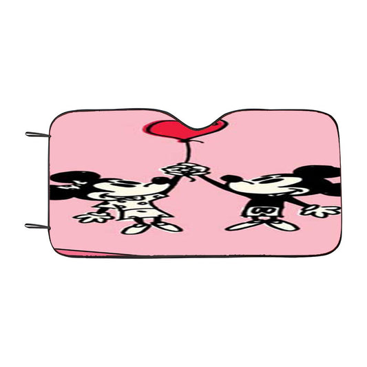 Mickey And Minnie Valentine Car Auto Sun Shade Windshield Cover
