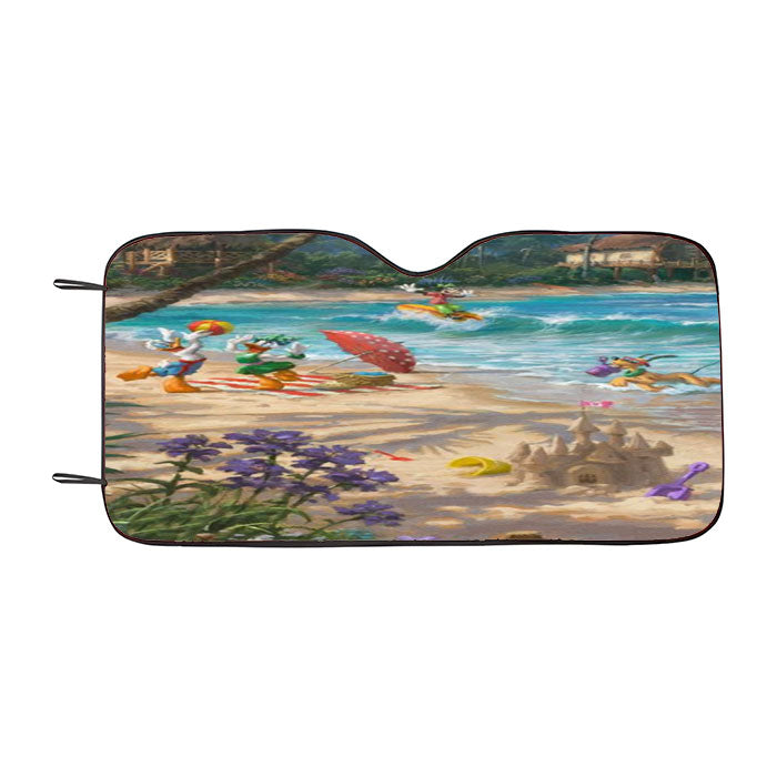 Mickey Friends Hawaii Car Auto Sun Shade Windshield Cover