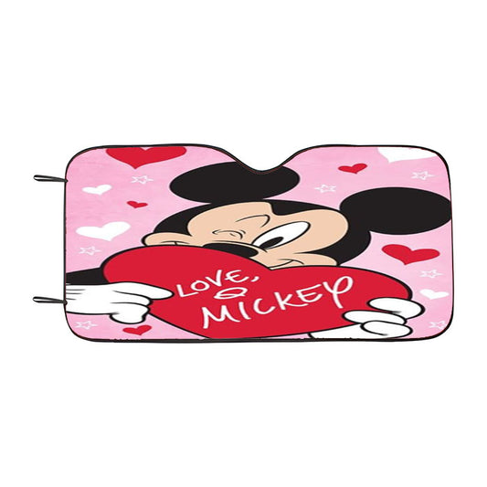 Mickey Heart You Car Auto Sun Shade Windshield Cover