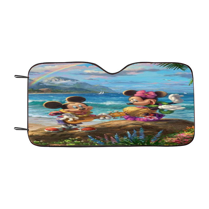 Mickey Minnie Hawaii Car Auto Sun Shade Windshield Cover