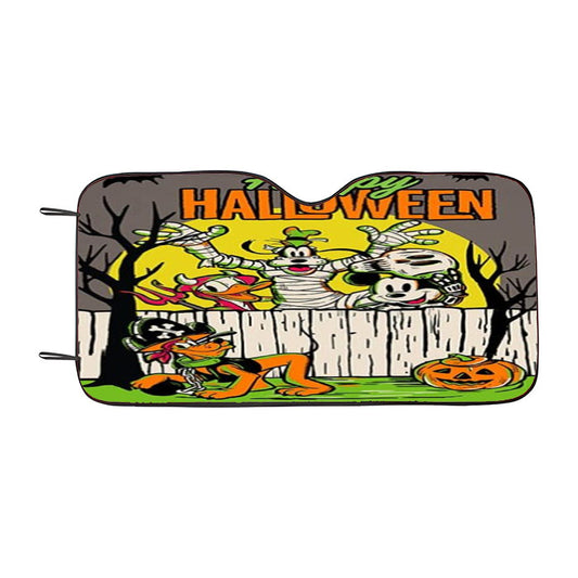 Mickey Mouse And Friends Happy Halloween Car Auto Sun Shade Windshield Cover