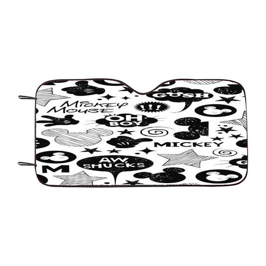 Mickey Mouse Black White Car Auto Sun Shade Windshield Cover