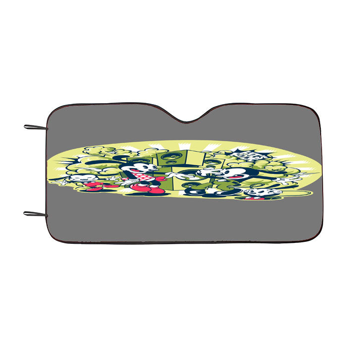Mickey Mouse Dance Hiphop Style Cartoon Car Auto Sun Shade Windshield Cover