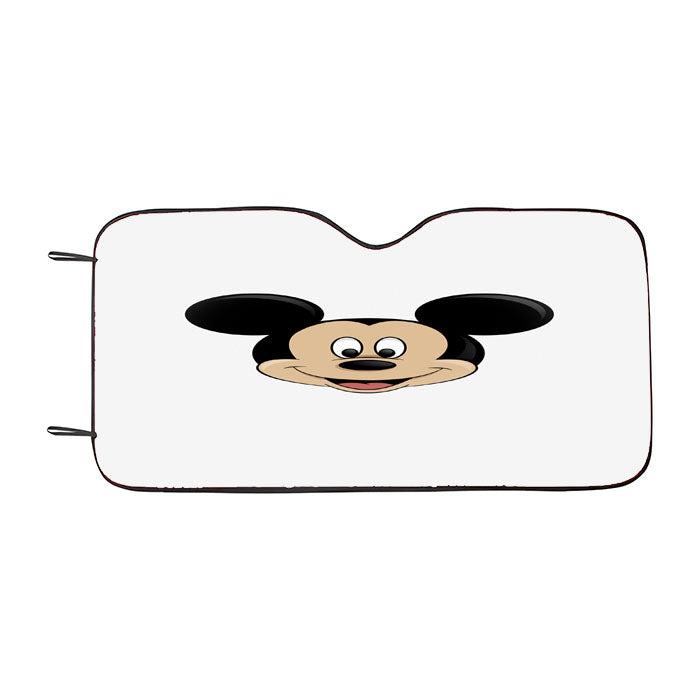 Mickey Mouse Logo White Car Auto Sun Shade Windshield Cover