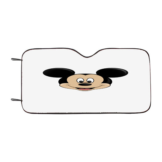 Mickey Mouse Logo White Car Auto Sun Shade Windshield Cover