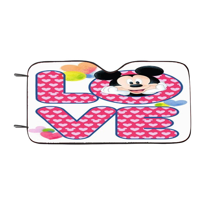 Mickey Mouse Love Car Auto Sun Shade Windshield Cover