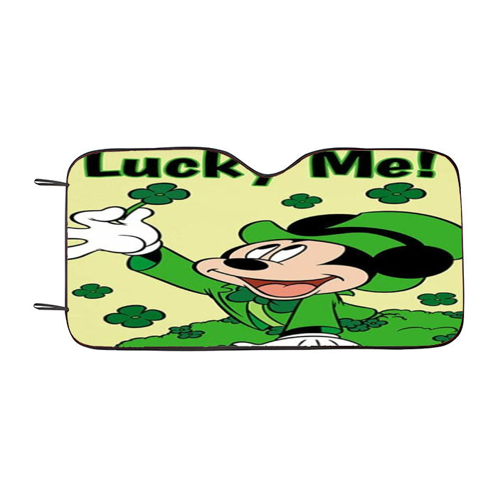 Mickey Mouse Lucky Me Car Auto Sun Shade Windshield Cover