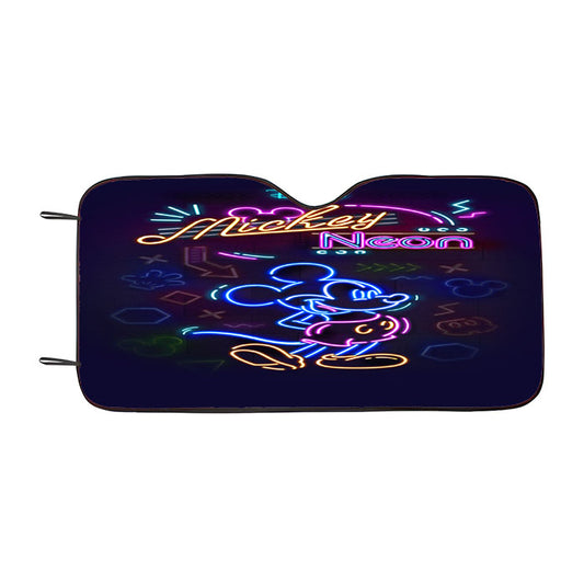 Mickey Mouse Neon Wallpaper Car Auto Sun Shade Windshield Cover