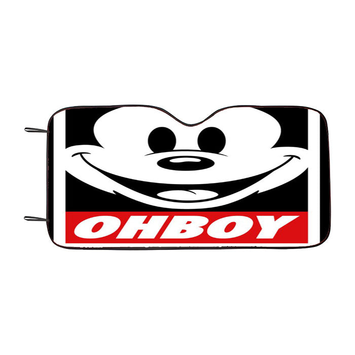Mickey Mouse Obey Ohboy Car Auto Sun Shade Windshield Cover