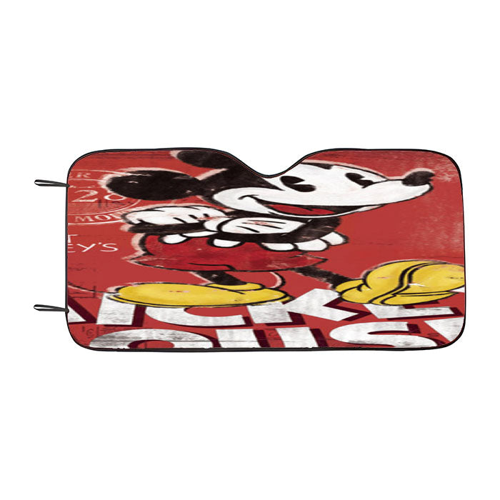 Mickey Mouse Retro Red Maxi Poster Car Auto Sun Shade Windshield Cover