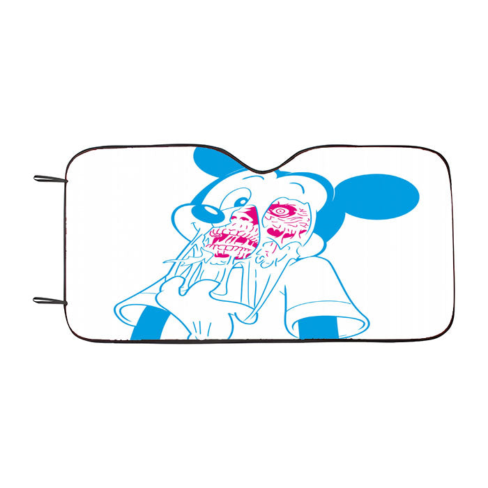 Mickey Mouse Skull Zombie Car Auto Sun Shade Windshield Cover