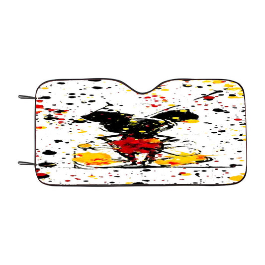 Mickey Mouse Splash Paint Car Auto Sun Shade Windshield Cover