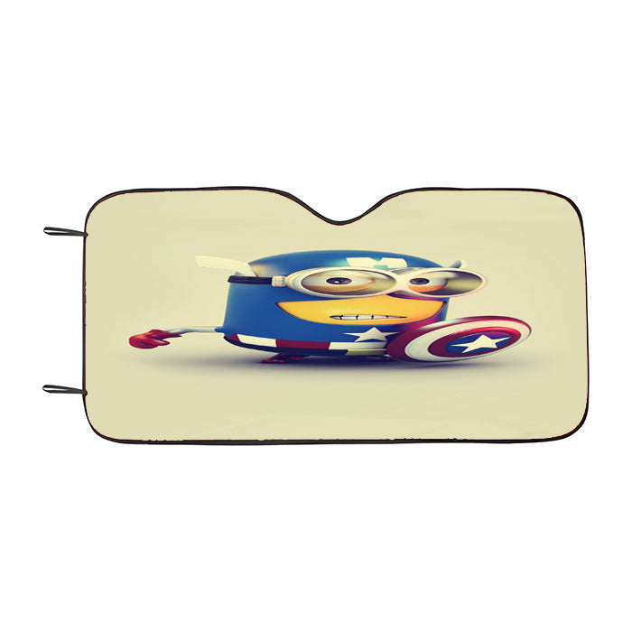 Minion Captain America 3D Car Auto Sun Shade Windshield Cover