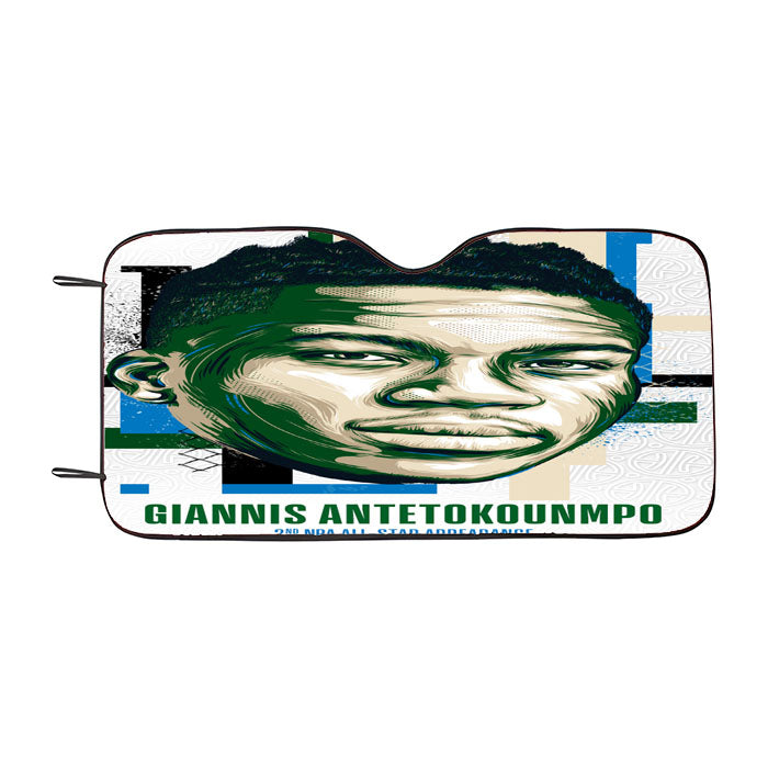 Nba All Star Giannis Antetokounmpo Car Auto Sun Shade Windshield Cover