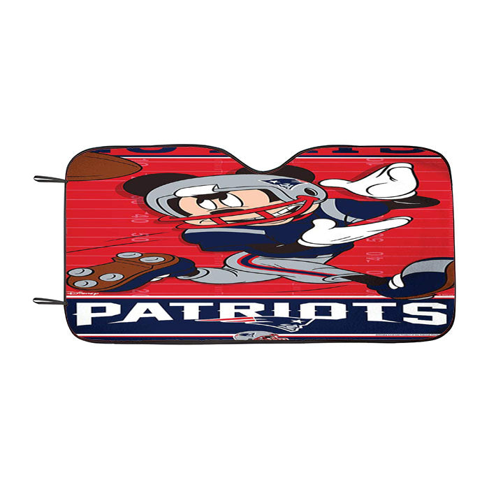 New England Patriots Disney Mickey Mouse Car Auto Sun Shade Windshield Cover