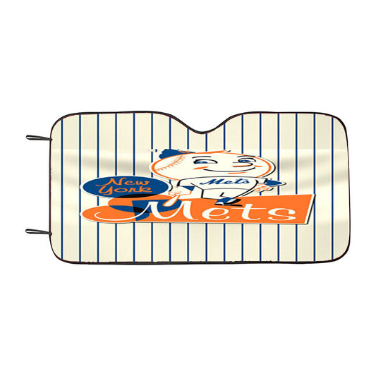 New York Mets Logo Baseball Car Auto Sun Shade Windshield Cover