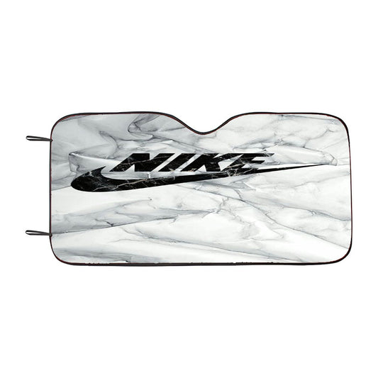 Nike Art White Glossy Car Auto Sun Shade Windshield Cover