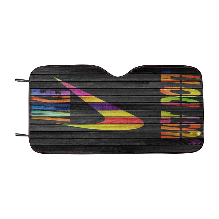 Nike Colorful Embosement Car Auto Sun Shade Windshield Cover