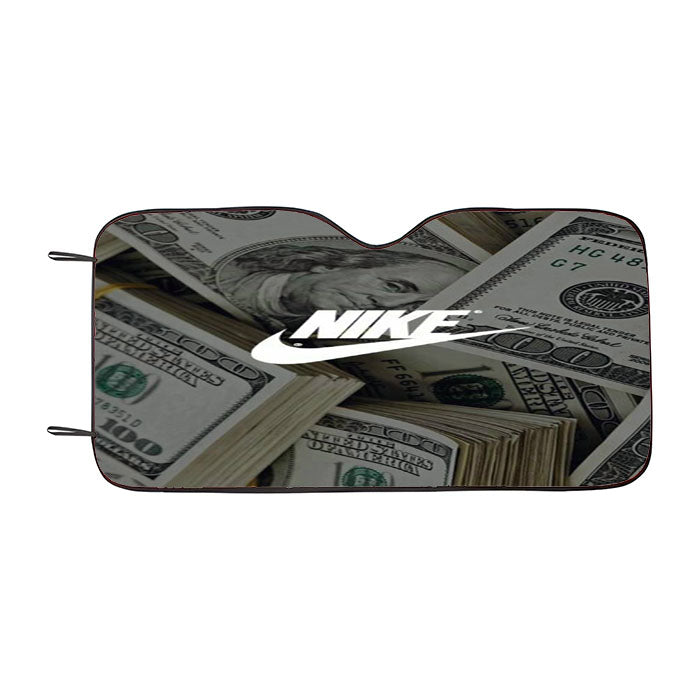 Nike Dollars Background Car Auto Sun Shade Windshield Cover