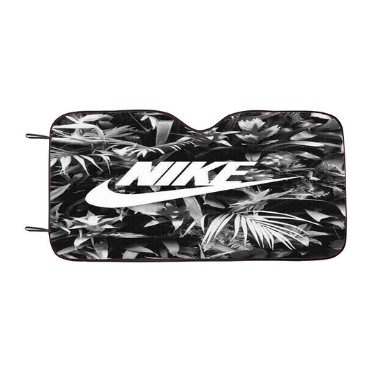 Nike Flowers Black White Car Auto Sun Shade Windshield Cover