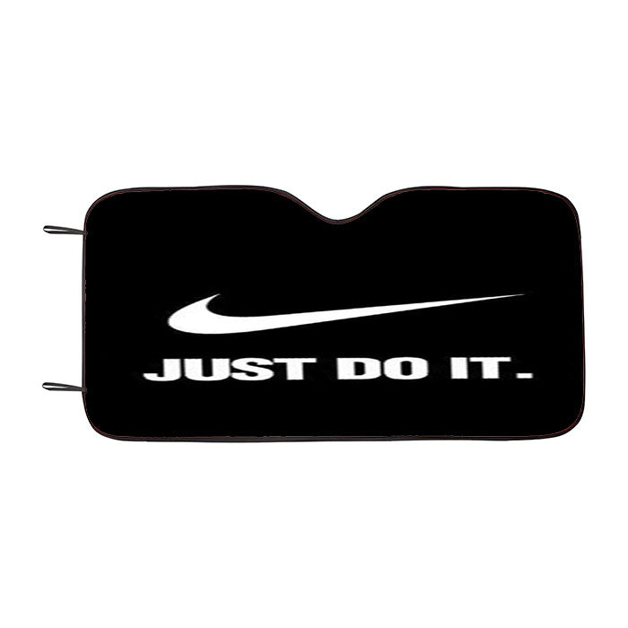 Nike Just Do It Black White Car Auto Sun Shade Windshield Cover