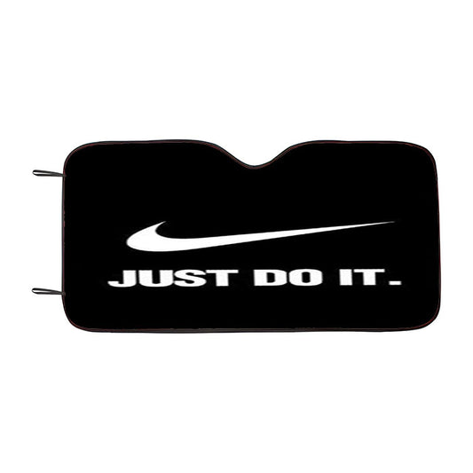 Nike Just Do It Black White Car Auto Sun Shade Windshield Cover