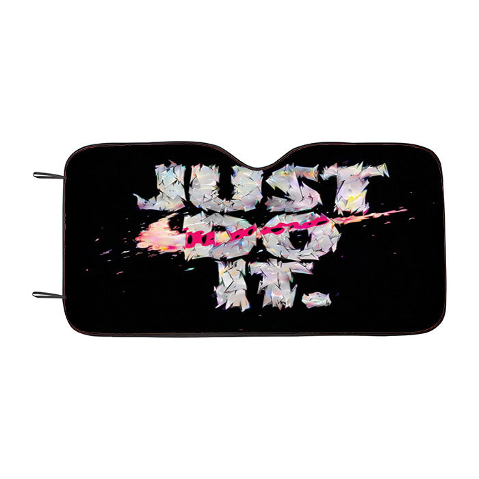 Nike Just Do It Graffiti White Logo Car Auto Sun Shade Windshield Cover
