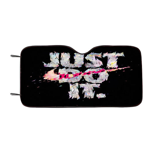 Nike Just Do It Graffiti White Logo Car Auto Sun Shade Windshield Cover