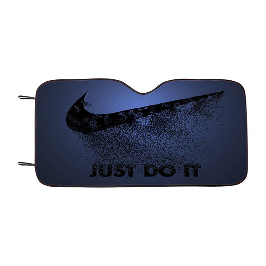 Nike Just Do It Purple Logo Car Auto Sun Shade Windshield Cover