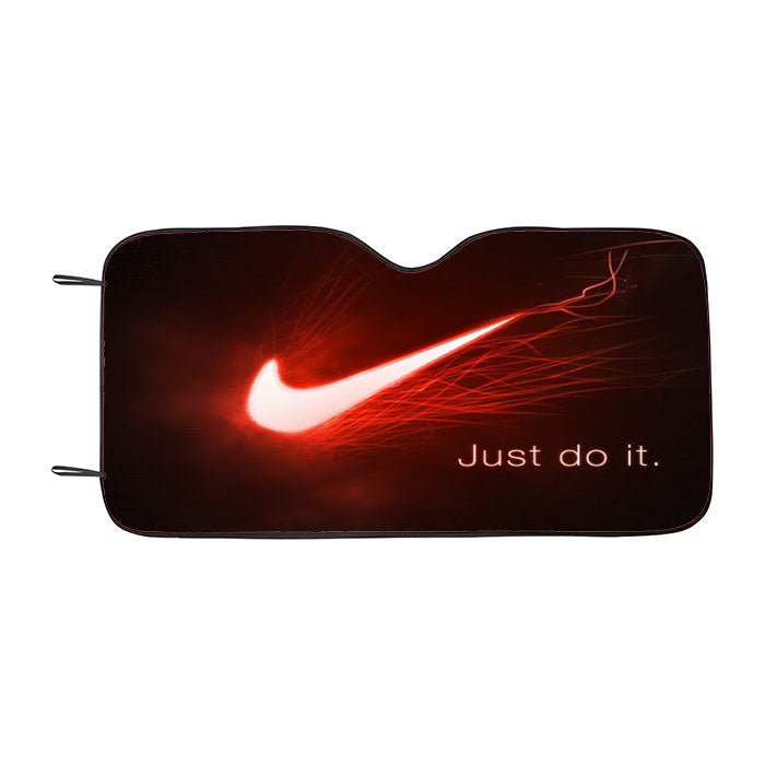Nike Just Do It Red Aura Logo Car Auto Sun Shade Windshield Cover