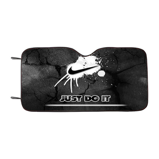 Nike Just Do It White Splat Logo Car Auto Sun Shade Windshield Cover