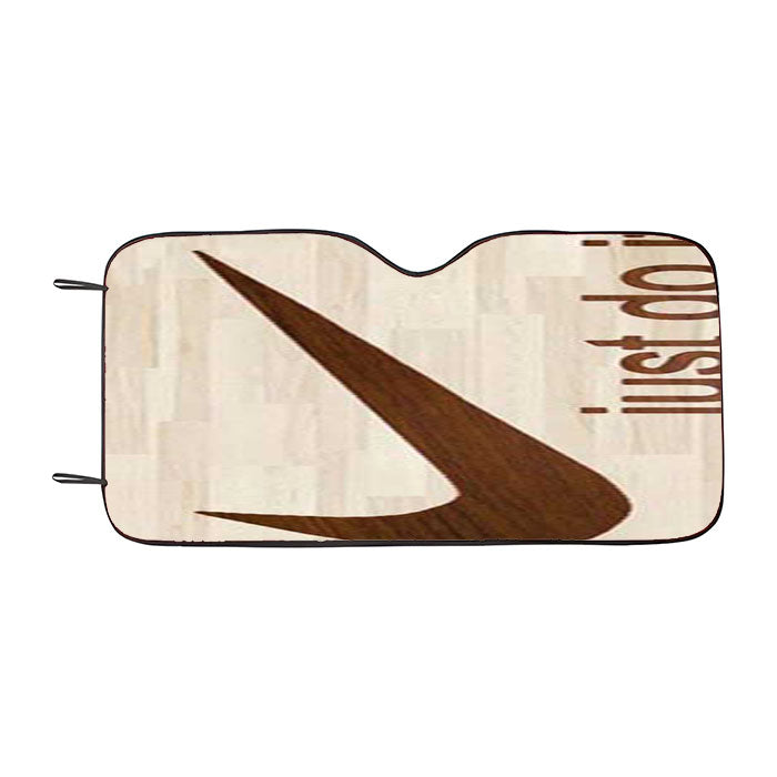 Nike Logo Wooden Car Auto Sun Shade Windshield Cover