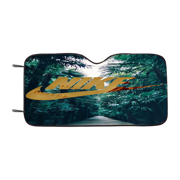 Nike Palm Gold Car Auto Sun Shade Windshield Cover