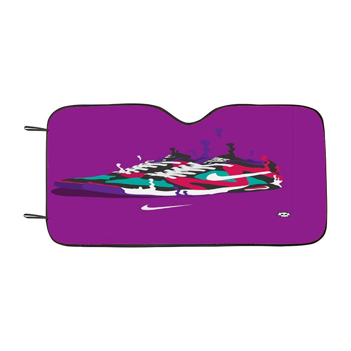 Nike Sneakers Art Sports Brand Purple Car Auto Sun Shade Windshield Cover