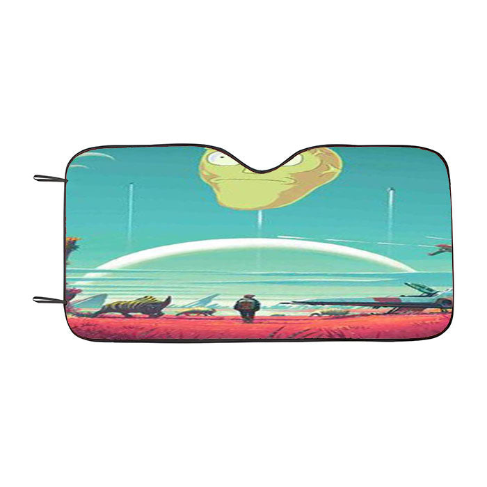No Man'S Sky Meets Rick And Morty Car Auto Sun Shade Windshield Cover