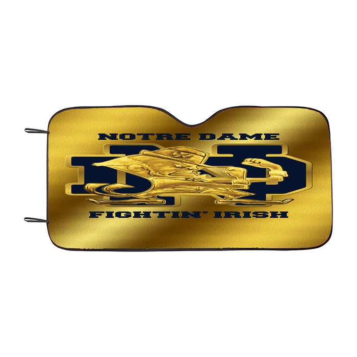 Notre Dame Fighting Irish Football Golden Flag Car Auto Sun Shade Windshield Cover