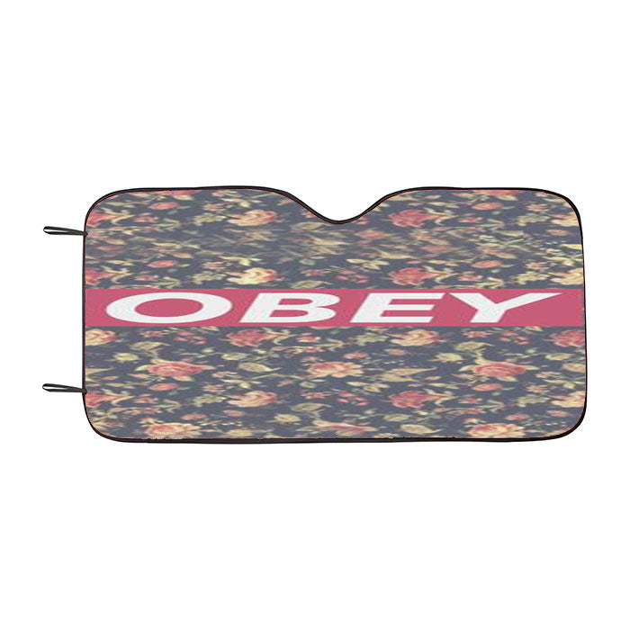 Obey Floral Car Auto Sun Shade Windshield Cover