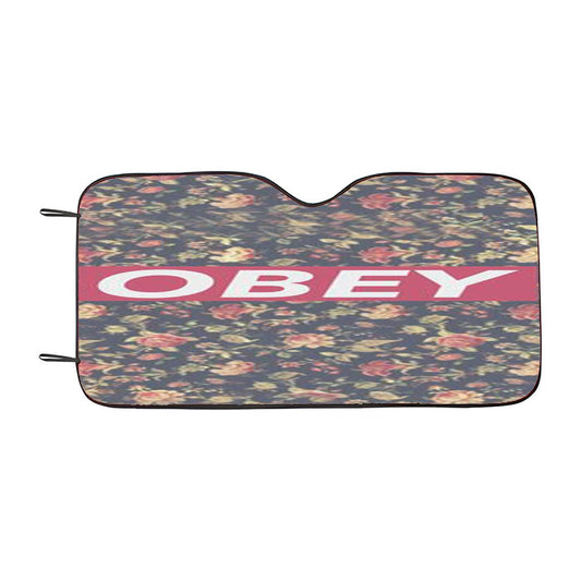 Obey Floral Car Auto Sun Shade Windshield Cover