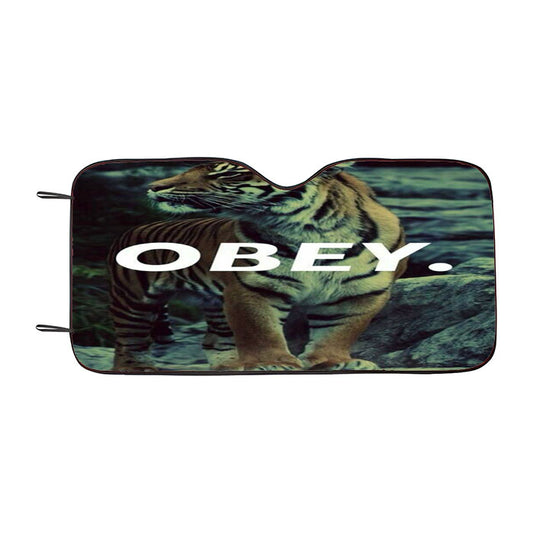 Obey Lion Stone Car Auto Sun Shade Windshield Cover