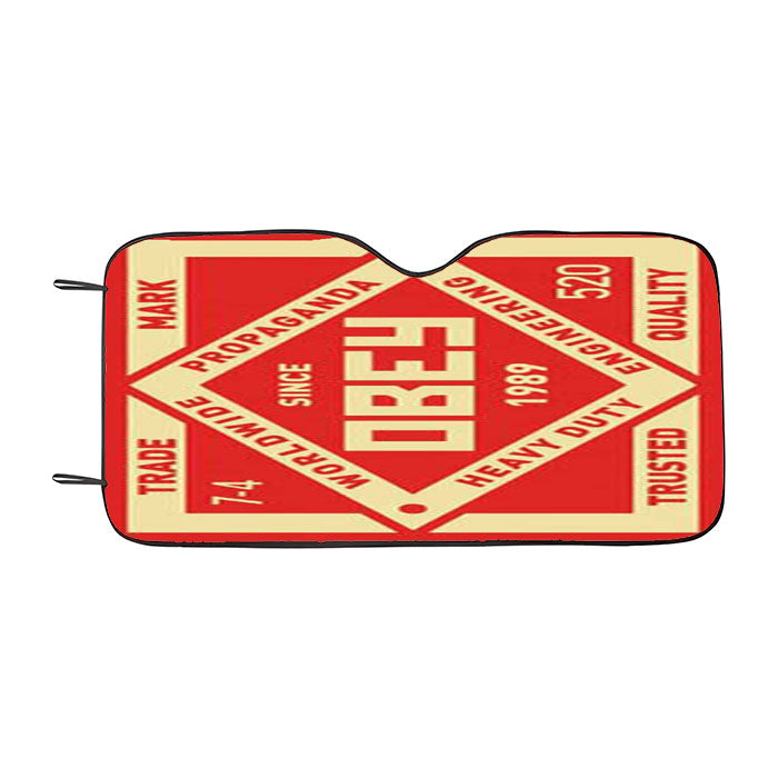 Obey Logo Car Auto Sun Shade Windshield Cover