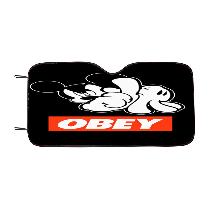 Obey Mickey Mouse Car Auto Sun Shade Windshield Cover
