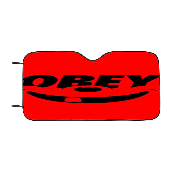 Obey Smile Art Car Auto Sun Shade Windshield Cover