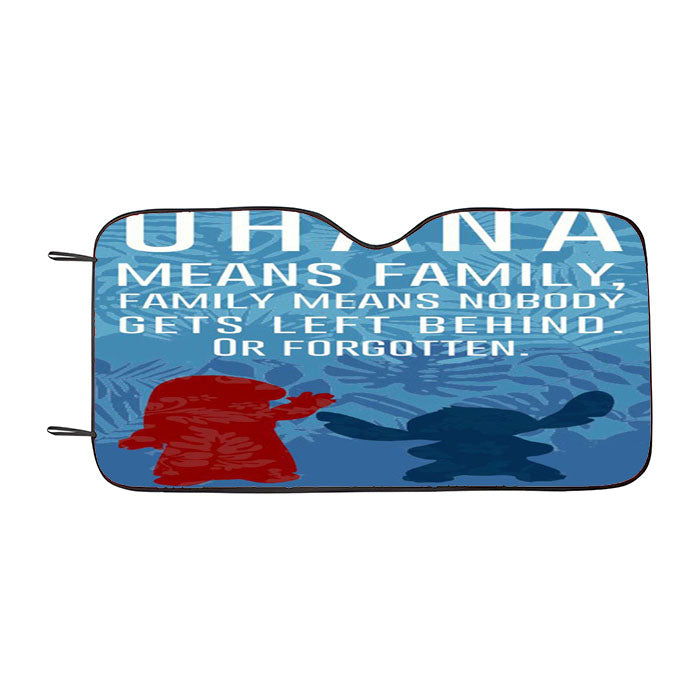 Ohana Stitch Lilo Disney Car Auto Sun Shade Windshield Cover