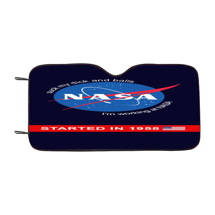 Outer Space And Satellite Working At Nasa Car Auto Sun Shade Windshield Cover