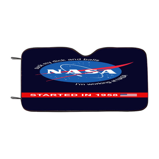Outer Space And Satellite Working At Nasa Car Auto Sun Shade Windshield Cover