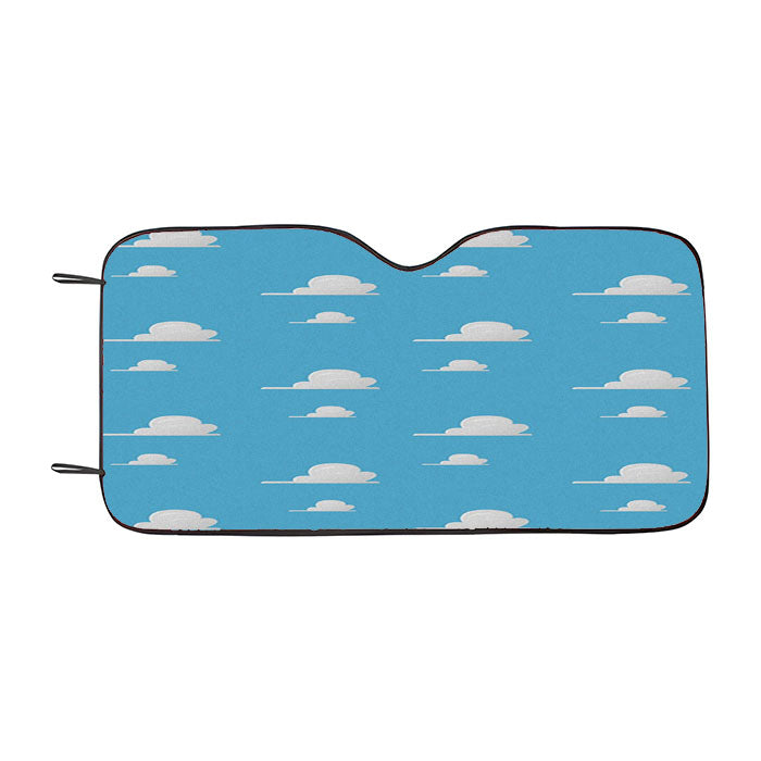 Pattern Of Toy Story Sky Blue Clouds Car Auto Sun Shade Windshield Cover