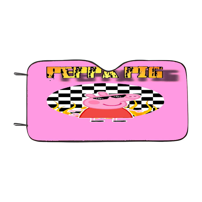 Peppa Pig Hype Sticker Square Car Auto Sun Shade Windshield Cover